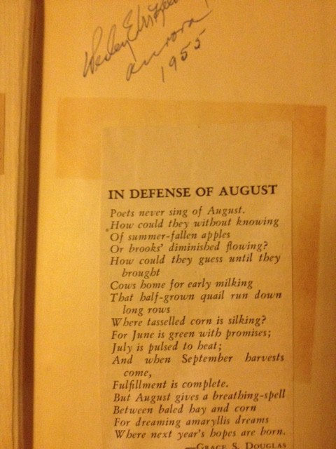 August Poem
